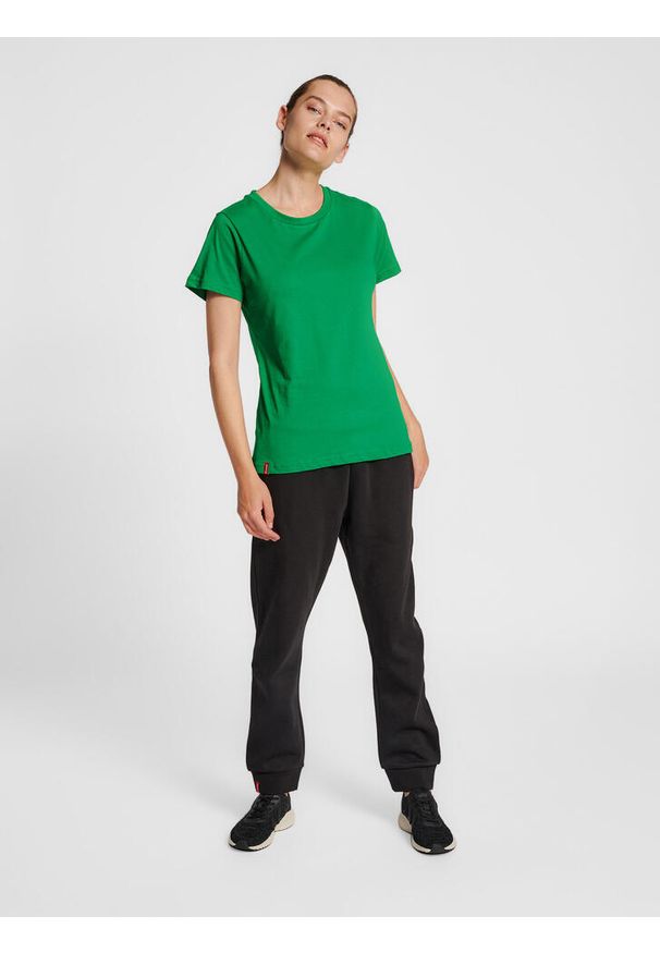 Koszulka damska Hummel Red Basic. Kolor: zielony. Materiał: bawełna. Sport: fitness