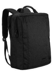 DAVID JONES - Plecak czarny z portem USB David Jones PC-039 BLACK. Kolor: czarny. Materiał: materiał. Styl: sportowy