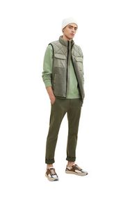 Tom Tailor Spodnie materiałowe 1033877 Zielony Regular Fit. Kolor: zielony. Materiał: bawełna #6
