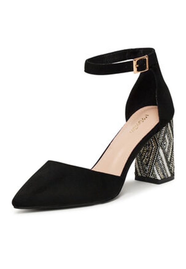 DeeZee Czółenka A1-0272H1 Czarny. Kolor: czarny. Materiał: materiał