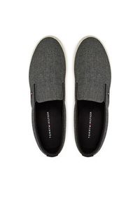 TOMMY HILFIGER - Tommy Hilfiger Tenisówki Th Hi Vulc Low Slip On Ch FM0FM05390 Szary. Zapięcie: bez zapięcia. Kolor: szary. Materiał: materiał #6