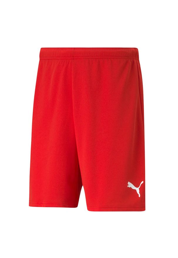 Puma - Męskie Spodenki Dresowe TeamRISE. Kolor: czerwony. Materiał: dresówka