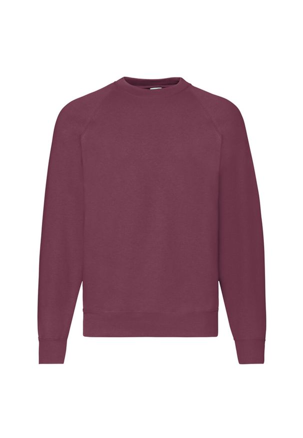 FRUIT OF THE LOOM - Klasyczna Bluza Raglanowa Unisex Dla Dorosłych. Kolor: czerwony, wielokolorowy, brązowy. Długość rękawa: raglanowy rękaw