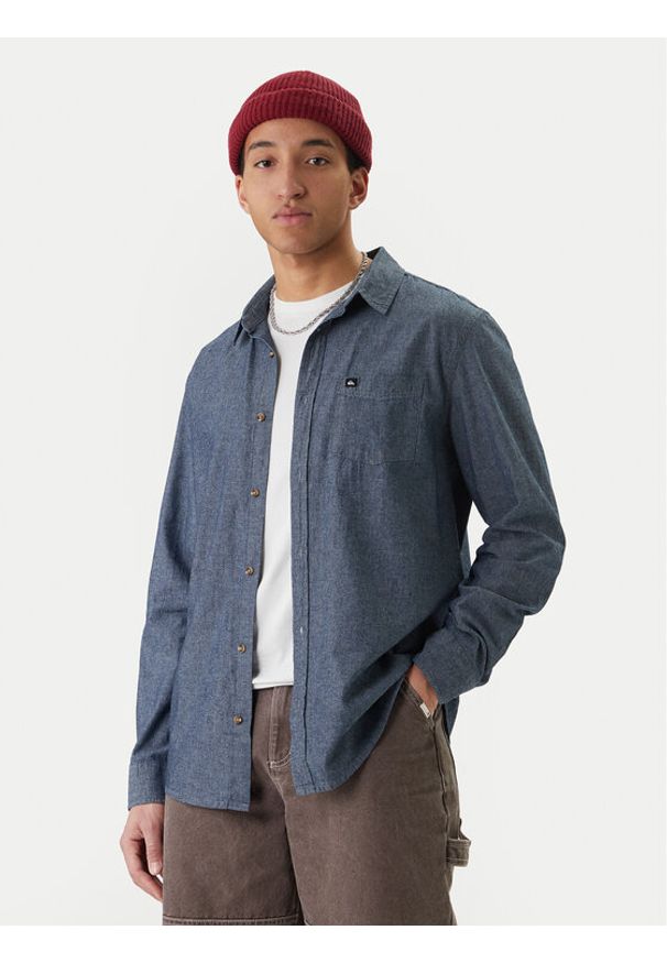 Quiksilver Koszula Yosemite Chambrayls EQYWT04660 Granatowy Regular Fit. Kolor: niebieski. Materiał: bawełna