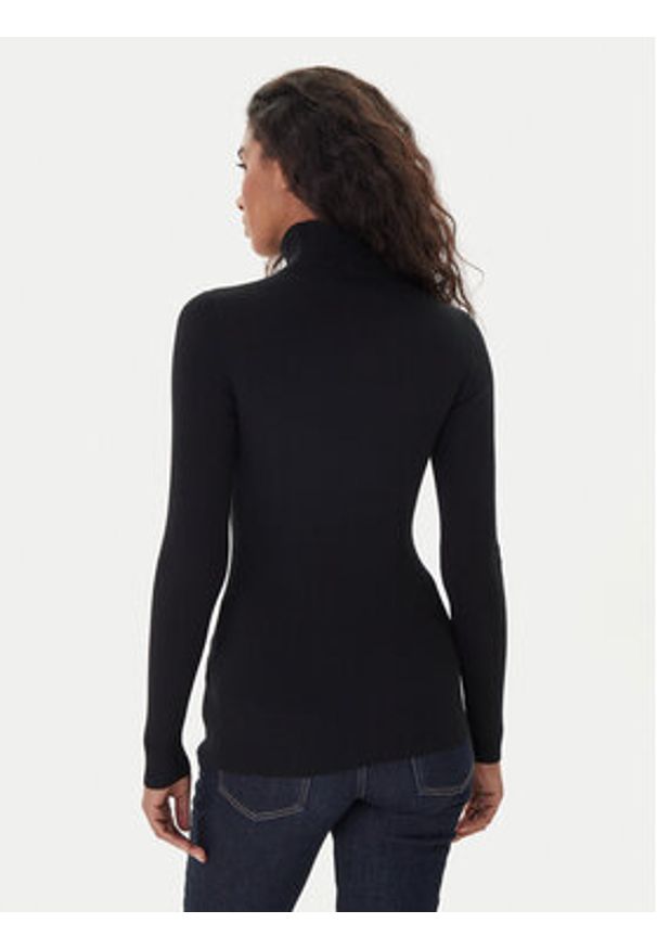 Lauren Ralph Lauren Golf L/s Turtle Neck 200643398011 Czarny Slim Fit. Typ kołnierza: golf. Kolor: czarny. Materiał: bawełna