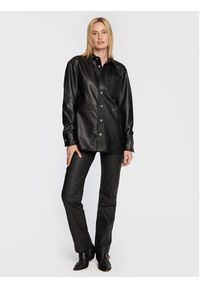 Remain Spodnie skórzane Leather RM1700 Czarny Regular Fit. Kolor: czarny. Materiał: skóra #2
