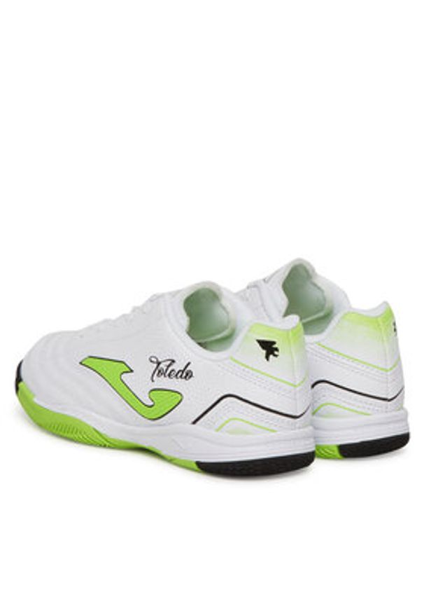 Joma Buty do piłki nożnej Toledo Jr 2502 TOJS2502IN Biały. Kolor: biały. Materiał: skóra
