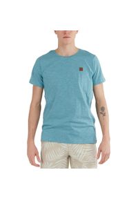 FUNDANGO - T-shirt męski Fundango Jaggy Strukturyzowany krótki rękaw. Kolor: zielony. Długość rękawa: krótki rękaw. Długość: krótkie