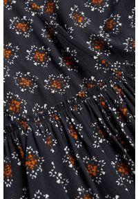 mango - Mango - Sukienka AFRICA. Kolor: czarny. Materiał: tkanina. Długość rękawa: długi rękaw. Typ sukienki: rozkloszowane #4