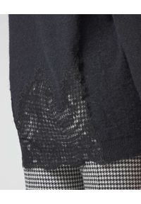 Manila Grace - MANILA GRACE - Czarny sweter z koronkowymi wstawkami. Kolor: czarny. Materiał: koronka #3