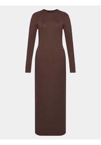 Brave Soul Sukienka codzienna LDRJ-149ALEX Brązowy Regular Fit. Okazja: na co dzień. Kolor: brązowy. Materiał: wiskoza. Typ sukienki: proste. Styl: casual #1