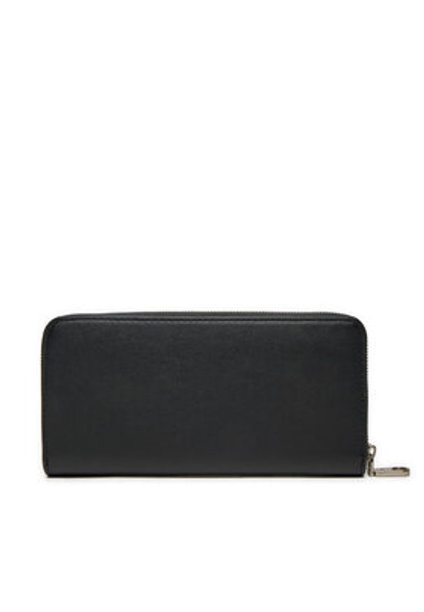 Calvin Klein Jeans Portfel Sculpted Mono Zip Around Mono K60K607634 Czarny. Kolor: czarny. Materiał: skóra