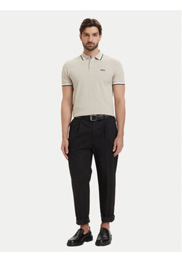 BOSS Polo Paddy 50469055 Beżowy jasny Regular Fit. Typ kołnierza: polo. Kolor: beżowy. Materiał: bawełna