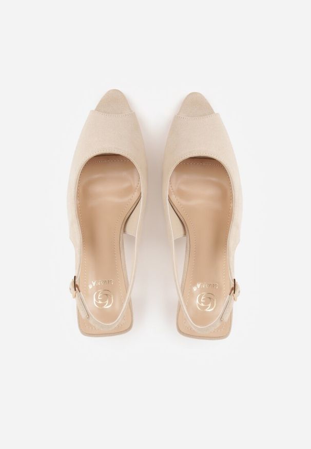 Renee - Beżowe Sandały na Szpilce z Wycięciem na Palce i Odkrytą Piętą Zitissa. Zapięcie: sprzączka. Kolor: beżowy. Sezon: wiosna. Obcas: na szpilce. Styl: elegancki. Wysokość obcasa: średni