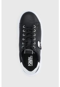 Karl Lagerfeld Buty skórzane KL63530.000 kolor czarny na platformie. Nosek buta: okrągły. Zapięcie: sznurówki. Kolor: czarny. Materiał: skóra. Obcas: na platformie #2