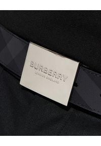 Burberry - BURBERRY - Dwustronny pasek w kratkę. Kolor: czarny. Wzór: kratka. Styl: elegancki #3
