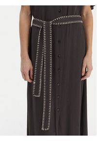 Roxy Sukienka koszulowa Island Escape Solid ERJWD03884 Szary Regular Fit. Kolor: szary. Materiał: wiskoza. Typ sukienki: koszulowe #5