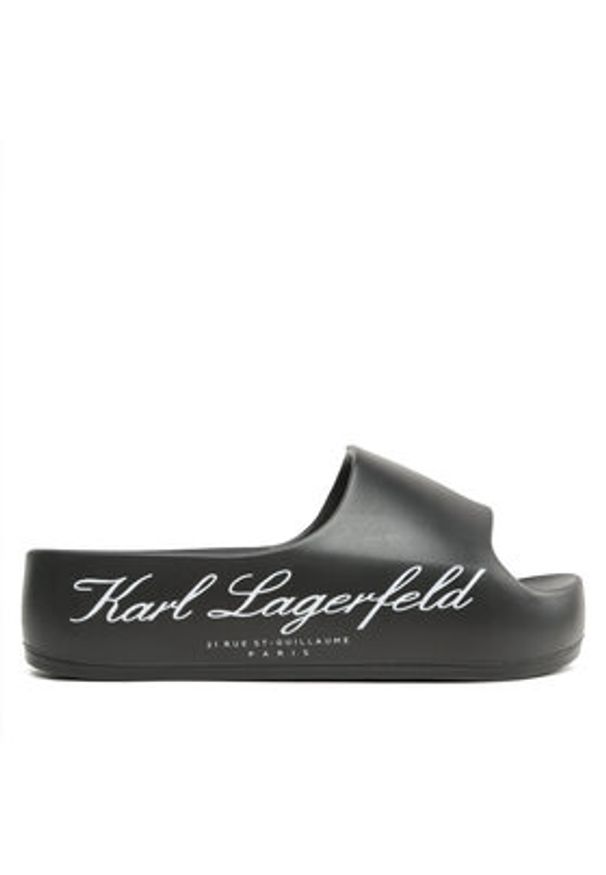Karl Lagerfeld - KARL LAGERFELD Klapki KL86000 Czarny. Kolor: czarny. Materiał: syntetyk
