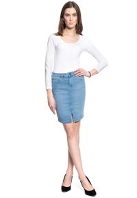 Lee - LEE PENCIL SKIRT DAMSKA SPÓDNICA JEANSOWA LIGHT LOU L38GQDXJ 112108197. Materiał: jeans #6