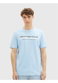 Tom Tailor Denim T-Shirt 1037653 Błękitny Basic Fit. Kolor: niebieski. Materiał: bawełna