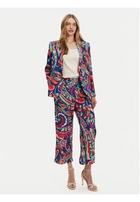 LOLA CASADEMUNT Marynarka MS2502017 Kolorowy Regular Fit. Materiał: wiskoza. Wzór: kolorowy #5