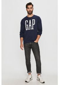 GAP - Bluza. Okazja: na co dzień. Kolor: niebieski. Wzór: nadruk. Styl: casual #4