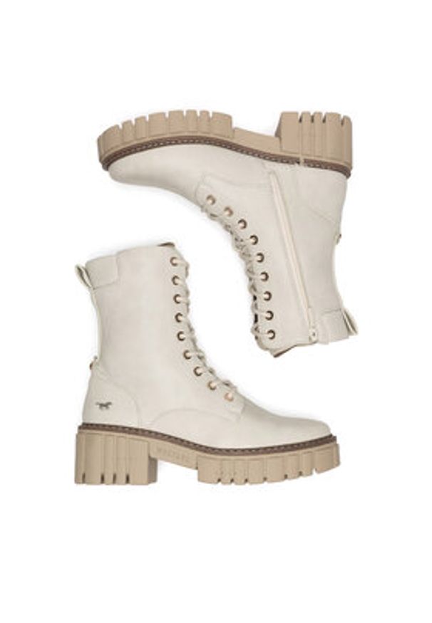 Mustang Trzewiki 1447-506 Biały. Kolor: biały. Materiał: materiał