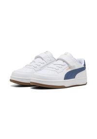 Puma - Dziecięce sneakersy PUMA Caven 2.0 PUMA White Dark Indigo Gum Blue Beige. Kolor: biały, beżowy, niebieski, wielokolorowy. Materiał: guma. Sezon: lato