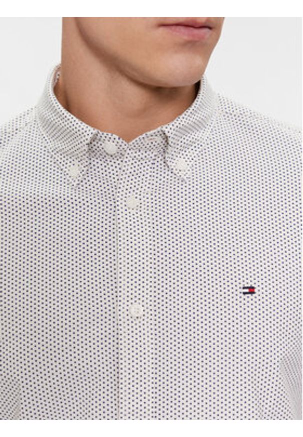 TOMMY HILFIGER - Tommy Hilfiger Koszula Oxford MW0MW33778 Niebieski Slim Fit. Kolor: niebieski. Materiał: bawełna