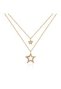 W.KRUK - Naszyjnik srebrny Little Star. Materiał: srebrne. Kolor: srebrny. Wzór: aplikacja. Kamień szlachetny: cyrkonia #1