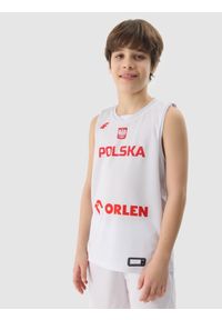 4f - 4F Koszulka reprezentacyjna chłopięca 4F x PZKOSZ - multikolor 110/116. Kolor: wielokolorowy. Materiał: dzianina, włókno. Sezon: lato. Sport: koszykówka