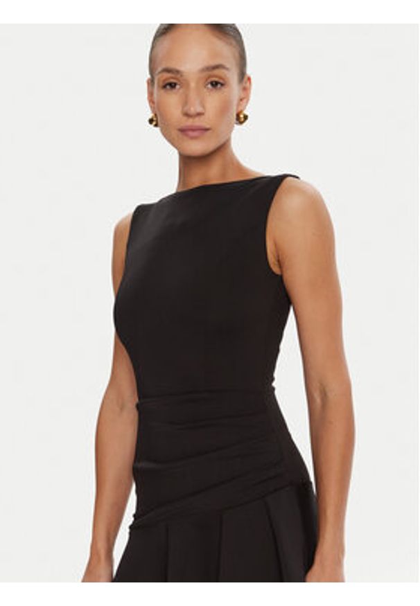 Rinascimento Sukienka koktajlowa CFC0125337003 Czarny Regular Fit. Kolor: czarny. Materiał: syntetyk. Styl: wizytowy