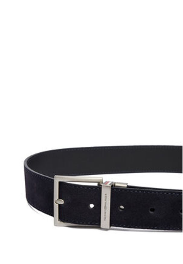 TOMMY HILFIGER - Tommy Hilfiger Pasek Męski Hudson Rev 3.5 AM0AM13945 Czarny. Kolor: czarny. Materiał: skóra