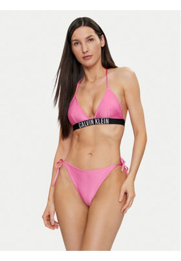 Calvin Klein Swimwear Góra od bikini KW0KW02387 Różowy. Kolor: różowy. Materiał: syntetyk