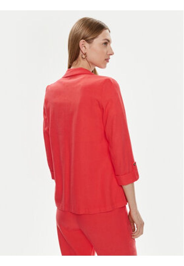 Vero Moda Marynarka Jesmilo 10279700 Różowy Regular Fit. Kolor: różowy. Materiał: len, wiskoza