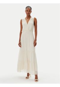Haveone Sukienka letnia AFF-N005 Écru Loose Fit. Materiał: jedwab, wiskoza. Sezon: lato