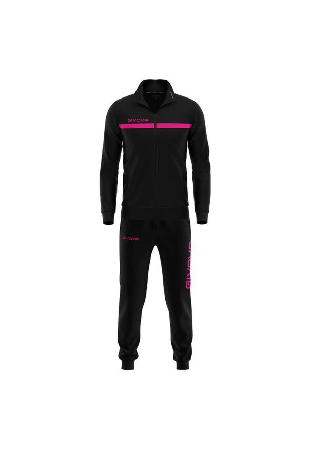 Givova Tuta Full Zip L: Oddychający garnitur treningowy. Kolor: różowy. Sport: fitness