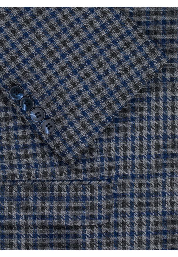 Pako Lorente - PAKO LORENTE – Granatowa marynarka w drobną kratę. Kolor: niebieski. Materiał: poliester, elastan, wiskoza. Sezon: jesień