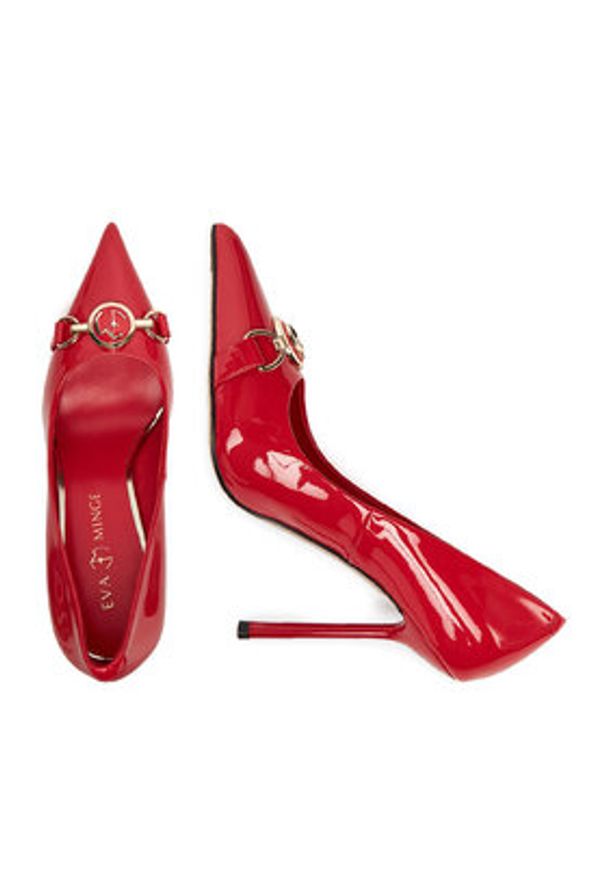 Eva Minge Szpilki EO-NOVA-1677-13-3 Czerwony. Kolor: czerwony. Materiał: skóra. Obcas: na szpilce