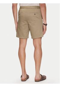 AMI PARIS Szorty materiałowe HSO303.CO0103 Khaki Regular Fit. Kolor: brązowy. Materiał: bawełna