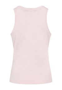Adidas - adidas Top Essentials Linear JC5797 Różowy Slim Fit. Kolor: różowy. Materiał: bawełna #3