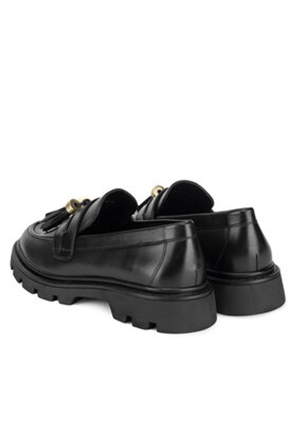 Gino Rossi - GINO ROSSI Loafersy SIMON-115856 Czarny. Kolor: czarny. Materiał: skóra
