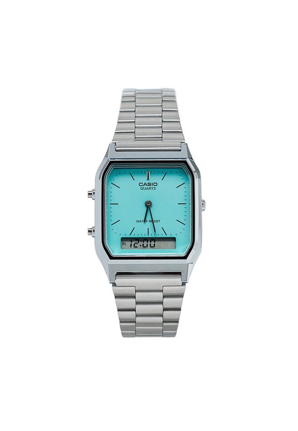 Zegarek Casio. Kolor: srebrny. Styl: vintage