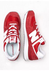 Sneakersy męskie czerwone New Balance ML574PI2. Okazja: do pracy, na spacer, na co dzień. Kolor: czerwony. Model: New Balance 574. Sport: turystyka piesza #4