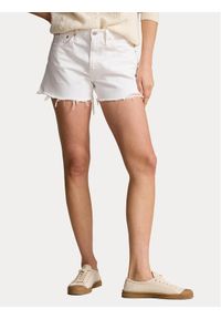 Polo Ralph Lauren Szorty jeansowe 211934947001 Biały Regular Fit. Kolor: biały. Materiał: bawełna #1