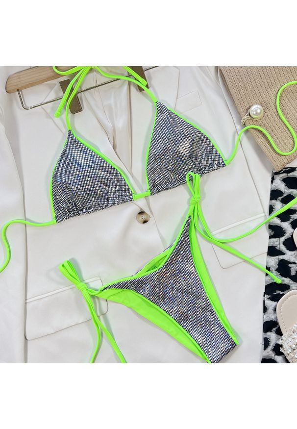 Intica - Bikini plażowe szybkoschnące błyszczące Ludgarda. Kolor: wielokolorowy. Materiał: tkanina, materiał