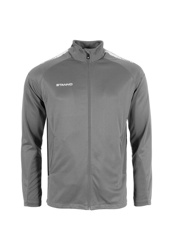 STANNO - Bluza dresowa z pełnym zamkiem błyskawicznym Stanno First. Kolor: szary, czarny, wielokolorowy. Materiał: dresówka