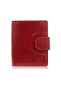 PAOLO PERUZZI - Portfel damski skórzany klasyczny czerwony ze skóry naturalnej licowej Paolo Peruzzi AL-05-RD. Kolor: czerwony. Materiał: skóra #1
