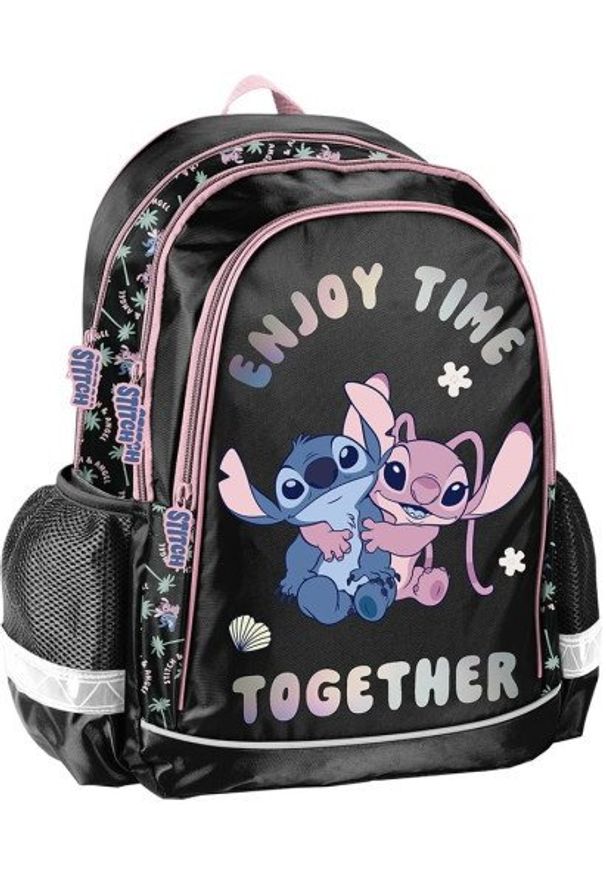 Paso - Plecak szkolny Stitch BeUniq 3-komory wodoodporny1-5 klasa Disney. Wzór: motyw z bajki