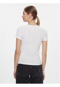 Tommy Jeans T-Shirt Essential DW0DW17383 Biały Slim Fit. Kolor: biały. Materiał: bawełna